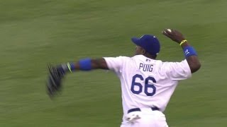 Puig throws out Byrd going for third [upl. by Neiman677]