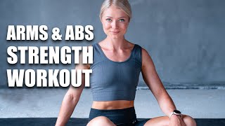 10 MIN STRONG TONED ARMS amp ABS  Home Workout  no equipment [upl. by Martine]