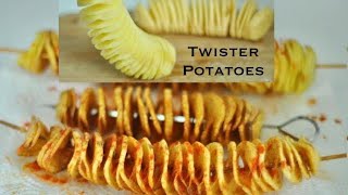 Twister Potatoes  Spiral Potato fries homemade [upl. by Leihcey739]