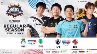 🔴 LIVE  MPL PH S15  FILIPINO  Week 1 Day 3 [upl. by Snapp110]