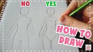 ☆ HOW TO DRAW  Female Body Tutorial ☆ [upl. by Hawthorn629]