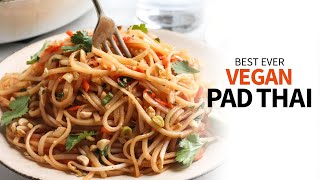 Vegan Pad Thai  A healthy vegetarian recipe with pantry ingredients [upl. by Sug]