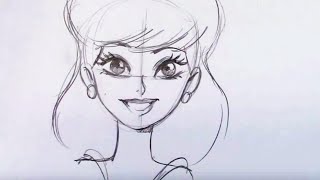 How to Draw a Pretty Girl Cartoon Step by Step [upl. by Vonni]