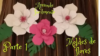 MOLDES para hacer FLORES EN GOMA EVA O FOAMI parte 1 [upl. by Attenej]