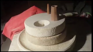 Hand Carved Stone Grain Mill [upl. by Bright149]