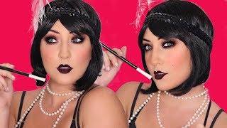 1920s Flapper Makeup  AFORDABLEDRUGSTORE  Glamnanne [upl. by Duffy115]