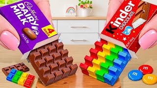 Sweet Chocolate Cake Recipe Using Dairy Milk amp Rainbow Kinder  Viral Chocolate Cake 🍫✨ [upl. by Mojgan]