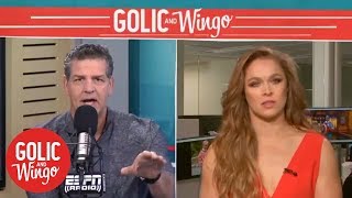 Ronda Rousey talks WWE debut Wrestlemania 34 and more  Golic amp Wingo  ESPN [upl. by Pike937]