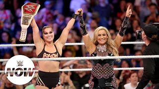 Ronda Rousey wins the Raw Womens Title at SummerSlam WWE Now [upl. by Russel]