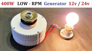 Woohoo  400 Watt Low RPM Wind Turbine Generator for Charging 12v UPS Battery [upl. by Eilram239]