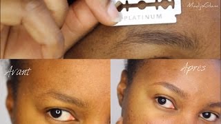 Comment S épiler Les Sourcils Avec Une Lame [upl. by Gavrilla387]