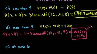 Binomial Probability with TI84 [upl. by Cunningham]