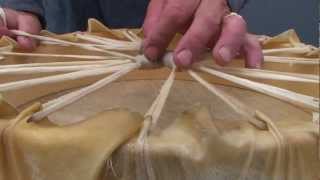 How to make a traditional Coast Salish Drum Jorge Lewis Drum Maker [upl. by Arrat]