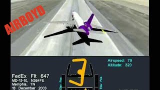 Hard Landing Gear Collapse FedEx Flight 647 NTSB Animation [upl. by Ayitahs]