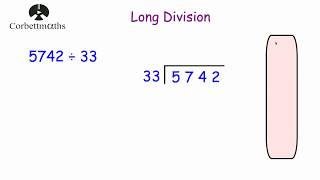 Long Division  Corbettmaths [upl. by Wunder]