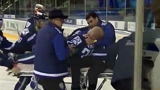 Brutal Footage Of Ice Hockey Player’s Throat Getting Slashed By Skate Emerges Online [upl. by Bulley515]