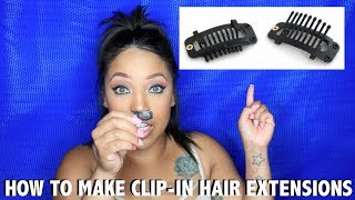 HOW TO MAKE CLIPIN HAIR EXTENSIONS  Teresa Michele [upl. by Ylam]