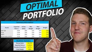 Calculating the Optimal Portfolio in Excel  Portfolio Optimization [upl. by Atiuqam]