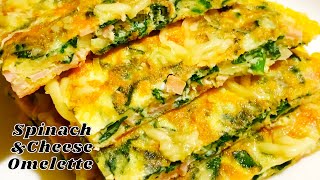 Spinach amp Cheese Omelette Recipe  Breakfast Recipes [upl. by Ainesell4]