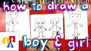 How To Draw A Boy And A Girl [upl. by Fiorenza]