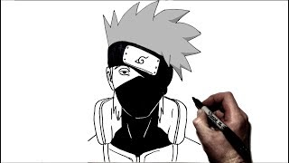 How to Draw Kakashi I Step by Step  Naruto [upl. by Razatlab]