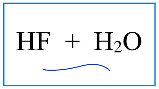 HF  H2O Hydrofluoric acid  Water [upl. by Nosretep]