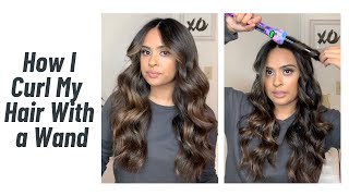 HOW TO CURL YOUR HAIR WITH A WAND FOR BEGINNERS [upl. by Muryh57]