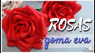 FLORES GOMA EVA  ROSAS  paso a paso [upl. by Ennahgem102]