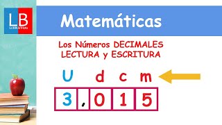 Los Números DECIMALES LECTURA y ESCRITURA ✔👩‍🏫 PRIMARIA [upl. by Sethrida920]