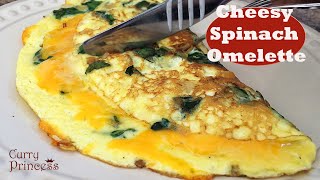 Easy to Make Cheesy Spinach Omelette for Breakfast [upl. by Alphonso]