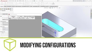 SOLIDWORKS CONFIGURATIONS — QUICK TIP [upl. by Lantz]