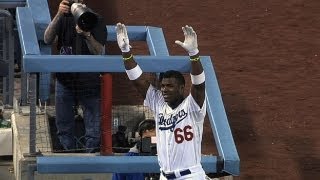 Yasiel Puigs impressive debut week [upl. by Eetsim11]