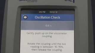 Brookfield DV2T Viscometer Oscillation Check [upl. by Neeven]