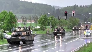 US Tanks amp Howitzers Passing Through German Town [upl. by Dygert783]