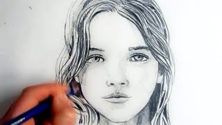 How To Draw A Female Face Step By Step [upl. by Adnolaj246]