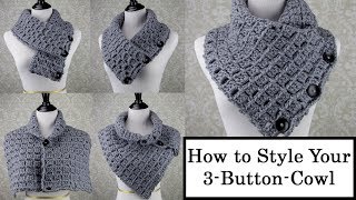 How to Style Your 3ButtonCowl [upl. by Egrog]