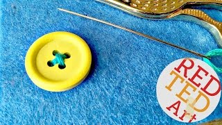 How to sew a Button Craft Basic Sewing [upl. by Carisa829]