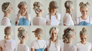 12 Easy GymWorkout HairstylesEveryday [upl. by Aymer]