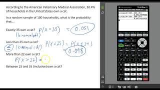 Binomial Probabilities with calculator [upl. by Eralcyram243]