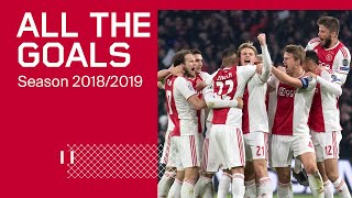 ALL THE GOALS  Ajax 20182019  The Recordbreaking 175 goals [upl. by Nnyleitak]