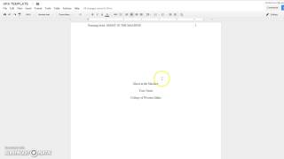 How to Format an APA Paper using Google Docs [upl. by Anirak]