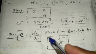 How to calculate stres strain elongation [upl. by Ignatz]