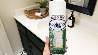 Rustoleum Countertop Transformation  DIY Bathroom Makeover [upl. by Womack]