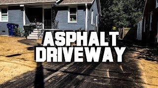 MAKING AN ASPHALT DRIVEWAY BY HAND [upl. by Ketchan701]