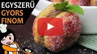 Őszibarack sütemény  Recept Videók [upl. by Enirhtac]