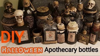 Halloween DIY Apothecary bottles 2018 [upl. by Irtak450]