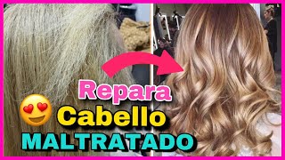 COMO REPARAR CABELLO DAÑADO CON ESTA MASCARILLA CASERA  NatyGloss [upl. by Shari]