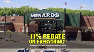 Menards  11 Rebate on Everything Spanish Variant  TV Spot [upl. by Siloum]