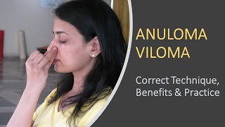 Anuloma Viloma Pranayama  Alternate Nostril Breathing [upl. by Ailehc]