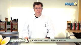 Knife Skills  How to Julienne a Potato [upl. by Llered439]